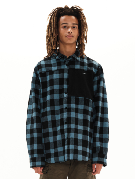 EMERSON MEN'S CHECKERED ZIP POCKET SHIRT