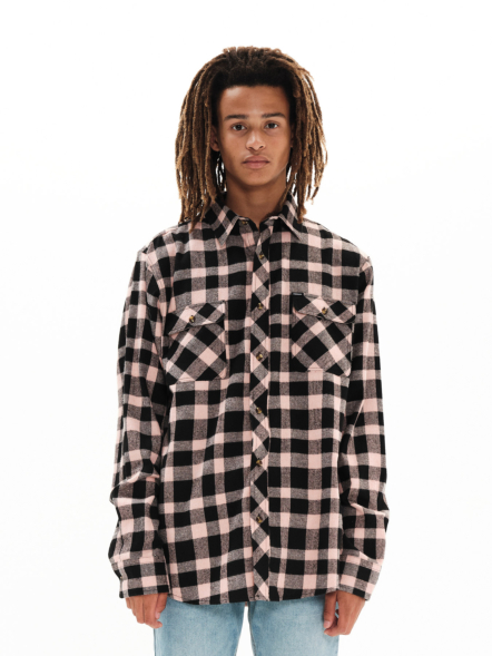 EMERSON MEN'S CHECKERED FLANEL BUTTON DOWN SHIRT