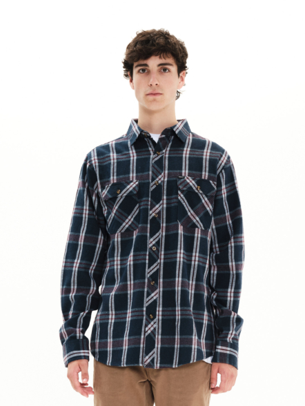 EMERSON MEN'S CHECKERED FLANEL BUTTON DOWN SHIRT