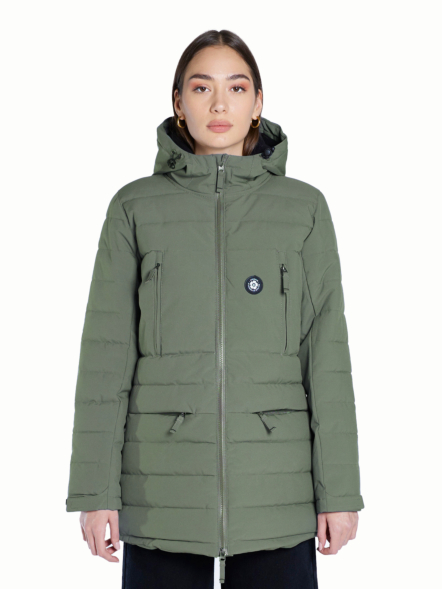 EMERSON WOMEN'S HOODED LONG PUFFER JACKET