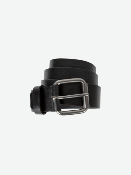 EMERSON 100% BLACK LEATHER BELT