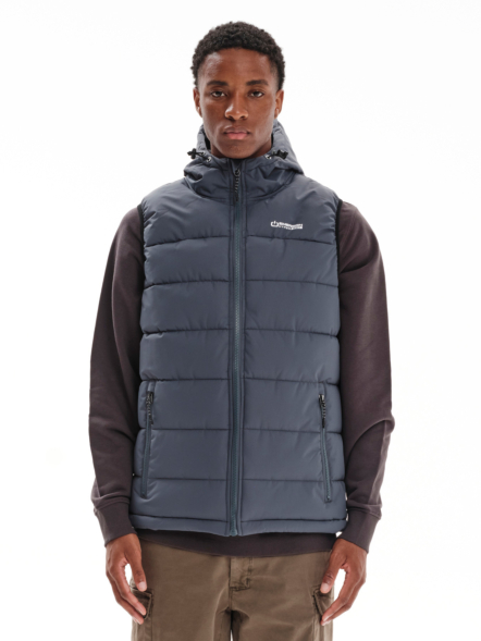EMERSON MEN’S HOODED PUFFER VEST JACKET