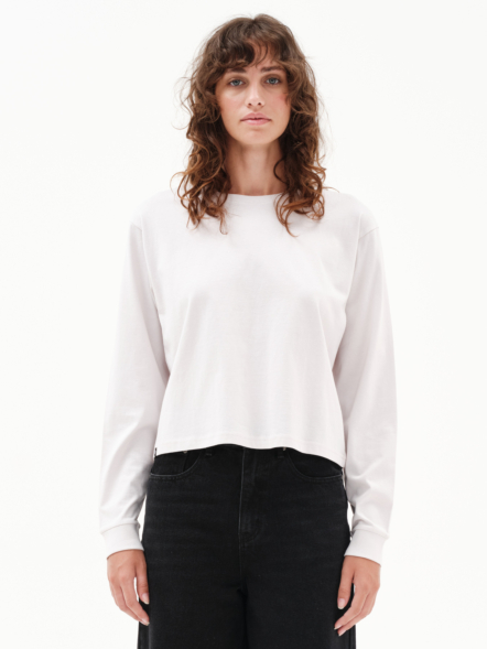 EMERSON WOMEN’S BASIC LONG SLEEVE CROP T-SHIRT