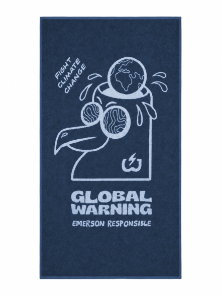 EMERSON RESPONSIBLE GLOBAL WARNING BEACH TOWEL