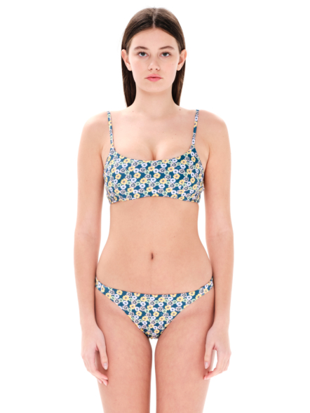 EMERSON PRINTED SCOOP BRALETTE WOMEN'S BIKINI SET