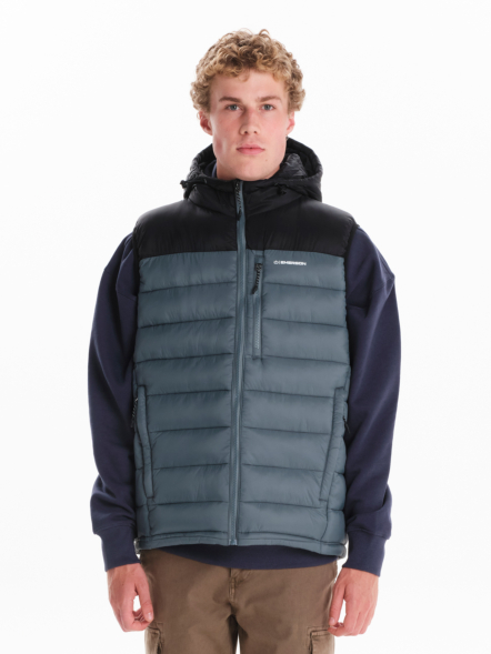 EMERSON MEN’S HOODED PUFFER VEST JACKET