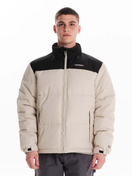 EMERSON MEN’S PUFFER JACKET WITH ROLL-IN HOOD