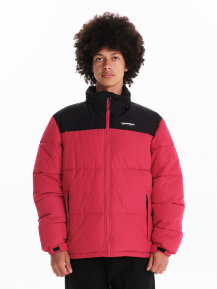EMERSON MEN’S PUFFER JACKET WITH ROLL-IN HOOD
