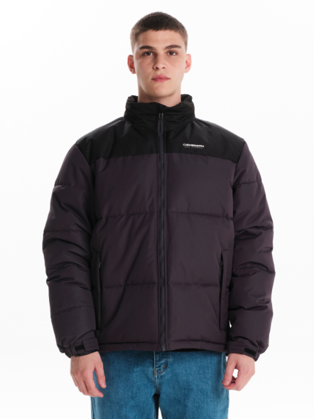EMERSON MEN’S PUFFER JACKET WITH ROLL-IN HOOD
