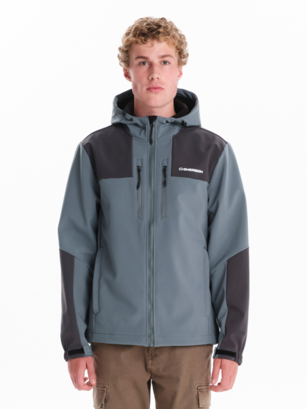 EMERSON MEN’S HOODED BONDED JACKET