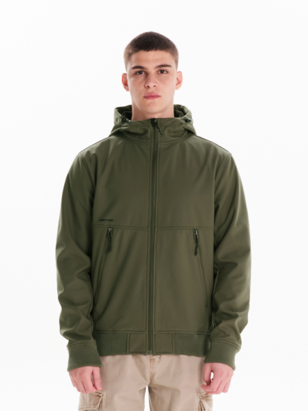 EMERSON MEN’S HOODED BONDED BOMBER JACKET