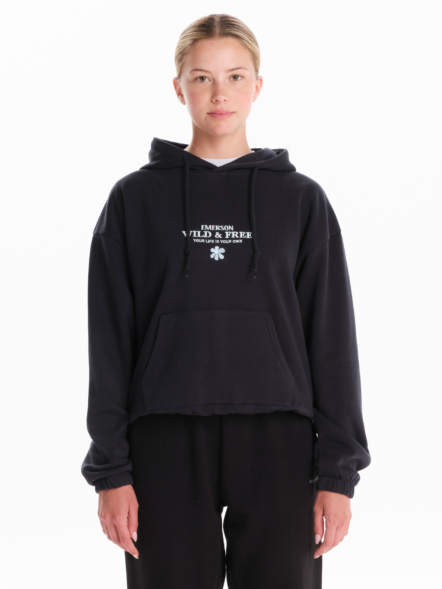 EMERSON WOMEN’S CROPPED PULLOVER HOODIE