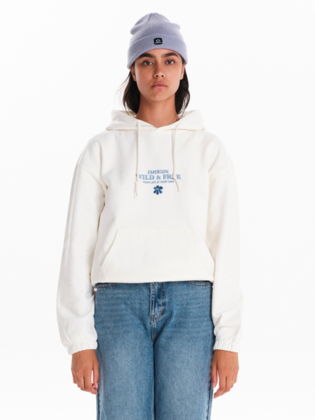 EMERSON WOMEN’S CROPPED PULLOVER HOODIE