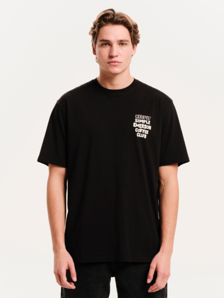 "KEEP IT SIMPLE EMERSON COFFEE CLUB" ΑΝΔΡΙΚΟ ΚΟΝΤΟΜΑΝΙΚΟ T-SHIRT
