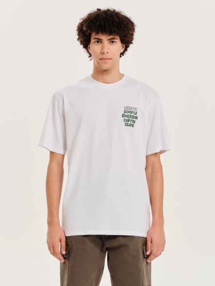 "KEEP IT SIMPLE EMERSON COFFEE CLUB" ΑΝΔΡΙΚΟ ΚΟΝΤΟΜΑΝΙΚΟ T-SHIRT