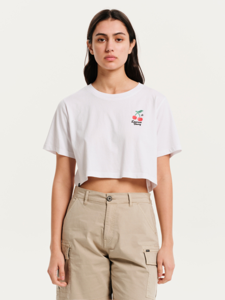 "EMERSON CHERRY"  ΓΥΝΑΙΚΕΙΟ ΚΟΝΤΟΜΑΝΙΚΟ CROP TOP
