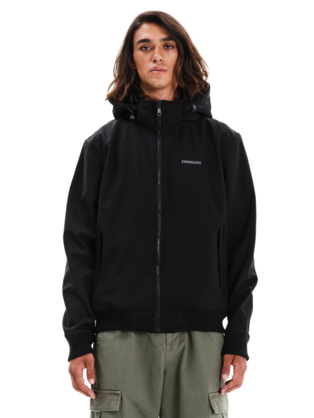EMERSON MEN’S BONDED BOMBER JACKET WITH DETACHABLE HOOD