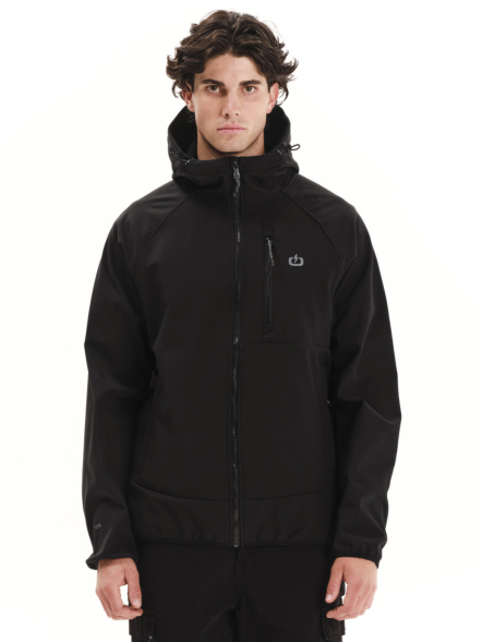 EMERSON MEN’S HOODED RAGLAN BONDED JACKET