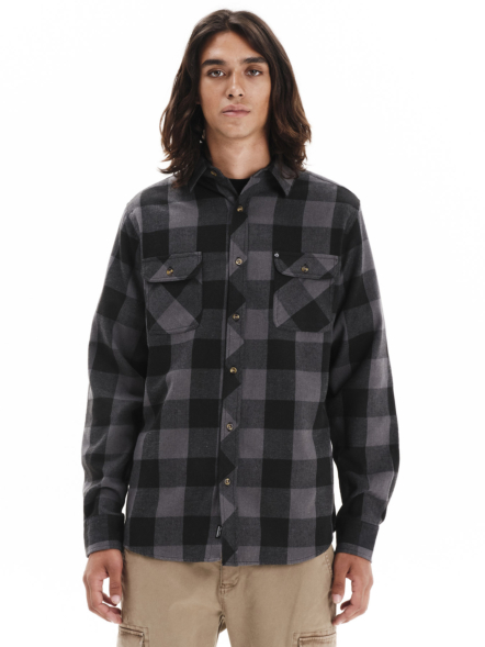 EMERSON MEN’S CHECKERED BUTTON DOWN FLANNEL SHIRT
