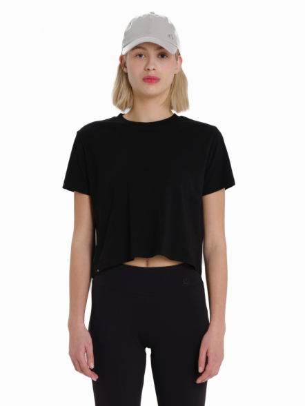 EMERSON SOLID WOMEN’S ΒΟΧΥ CROP SHORT SLEEVE T-SHIRT