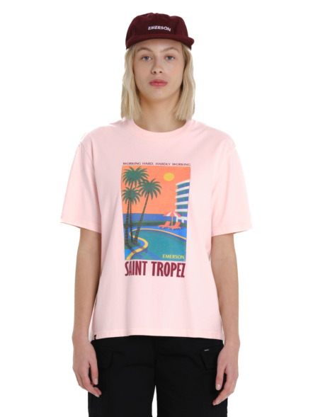 EMERSON "SAINT TROPEZ" ΓΥΝΑΙΚΕΙΟ COMFORT KONTOMANIKO T-SHIRT