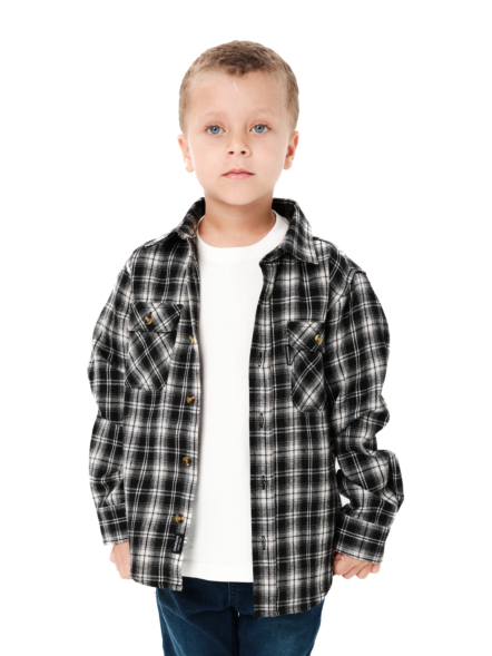 EMERSON KIDS CHECKERED FLANNEL SHIRT