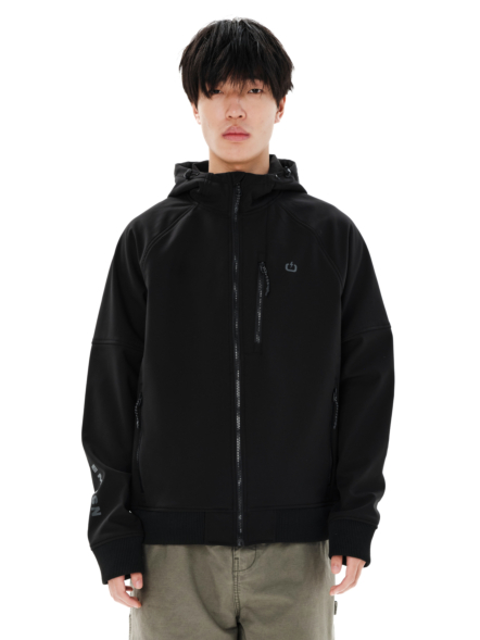 EMERSON MEN'S HOODED BONDED BOMBER JACKET
