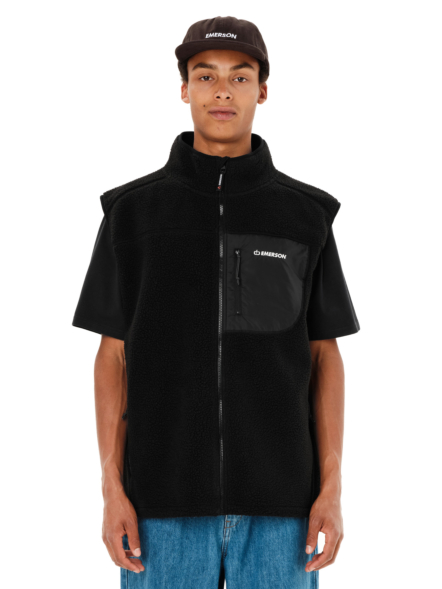 EMERSON MEN’S SLEEVELESS HIGH-PILE FULL ZIP FLEECE